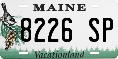 ME license plate 8226SP