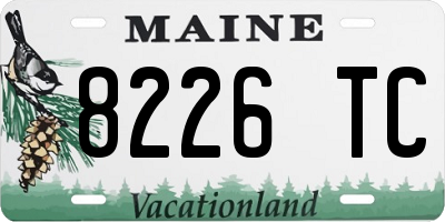 ME license plate 8226TC