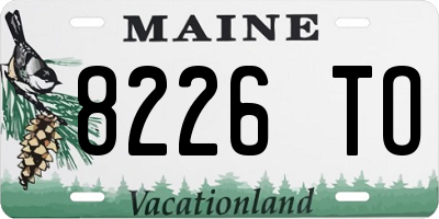 ME license plate 8226TO