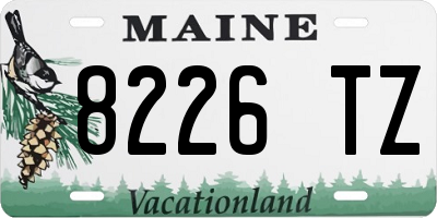 ME license plate 8226TZ