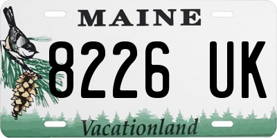 ME license plate 8226UK