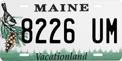 ME license plate 8226UM