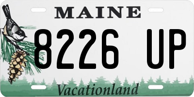 ME license plate 8226UP