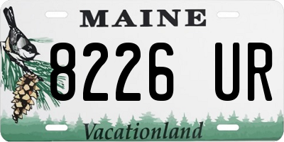 ME license plate 8226UR