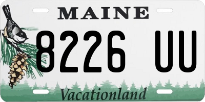 ME license plate 8226UU