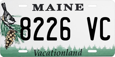 ME license plate 8226VC