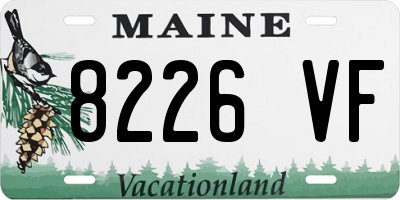 ME license plate 8226VF
