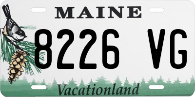 ME license plate 8226VG