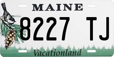 ME license plate 8227TJ