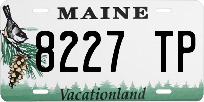 ME license plate 8227TP
