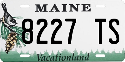 ME license plate 8227TS