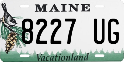 ME license plate 8227UG