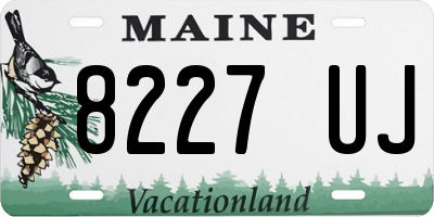 ME license plate 8227UJ
