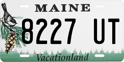 ME license plate 8227UT