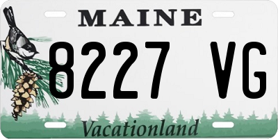 ME license plate 8227VG