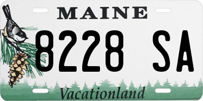 ME license plate 8228SA