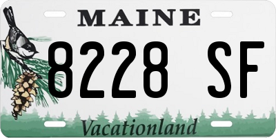 ME license plate 8228SF