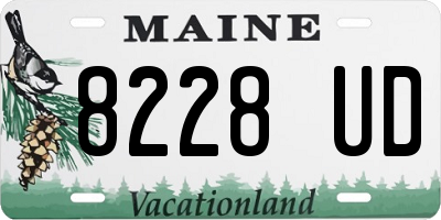 ME license plate 8228UD