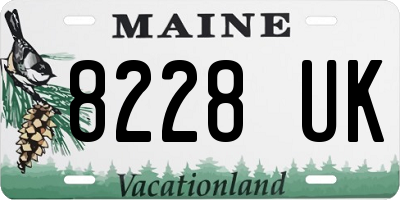 ME license plate 8228UK