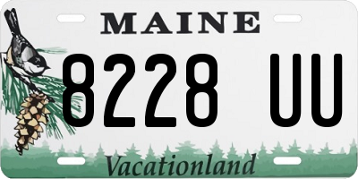 ME license plate 8228UU