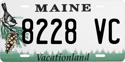 ME license plate 8228VC