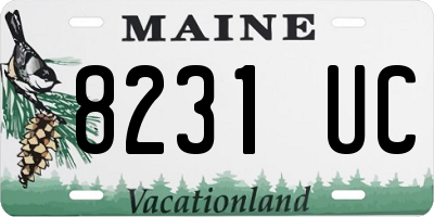 ME license plate 8231UC