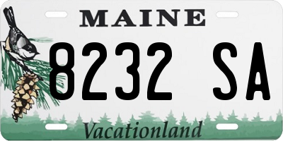 ME license plate 8232SA