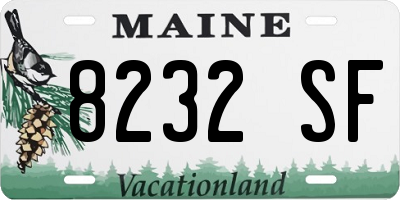 ME license plate 8232SF