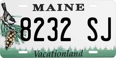 ME license plate 8232SJ