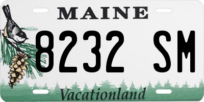 ME license plate 8232SM