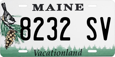 ME license plate 8232SV