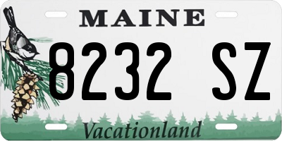 ME license plate 8232SZ