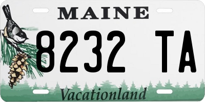 ME license plate 8232TA