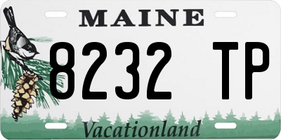 ME license plate 8232TP