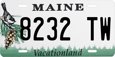 ME license plate 8232TW