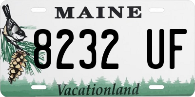 ME license plate 8232UF