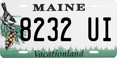 ME license plate 8232UI