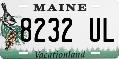 ME license plate 8232UL