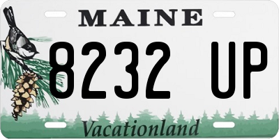 ME license plate 8232UP