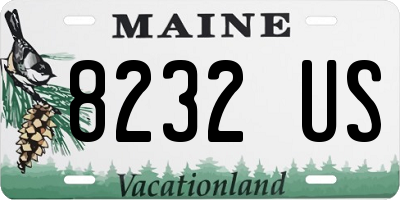 ME license plate 8232US