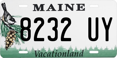 ME license plate 8232UY