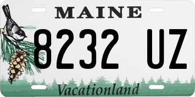 ME license plate 8232UZ