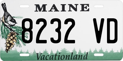 ME license plate 8232VD