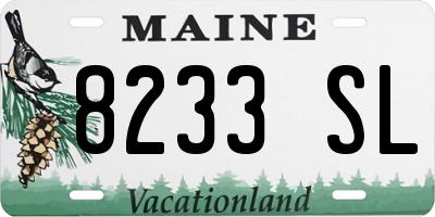 ME license plate 8233SL