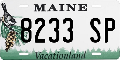 ME license plate 8233SP