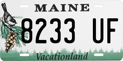 ME license plate 8233UF