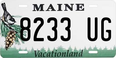 ME license plate 8233UG