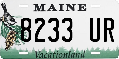 ME license plate 8233UR