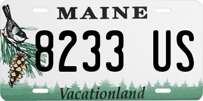 ME license plate 8233US