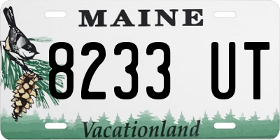 ME license plate 8233UT
